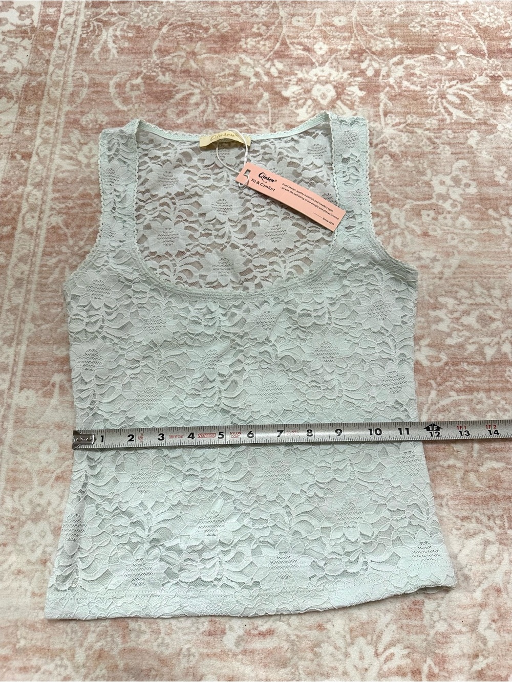 NWT 🩵 Y2K Baby Blue Lace Square-Neck Tank Top - Picture 8 of 8
